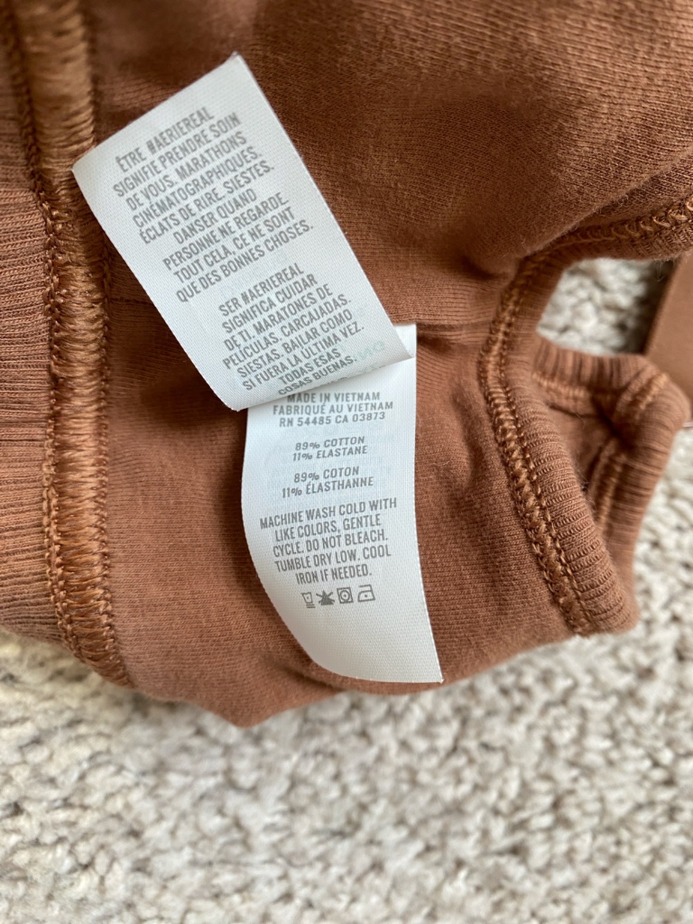 Aerie Superchill Cotton Rib Bralette, Size Small - Picture 3 of 4